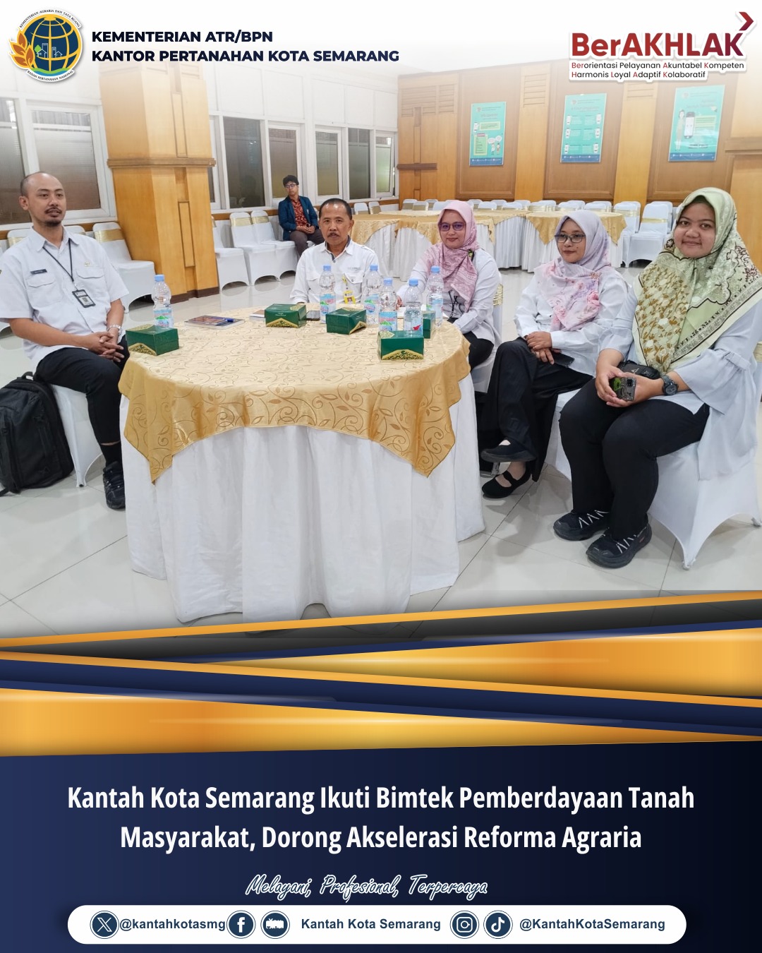 Kantah Kota Semarang Ikuti Bimtek Pemberdayaan Tanah Masyarakat, Dorong Akselerasi Reforma Agraria