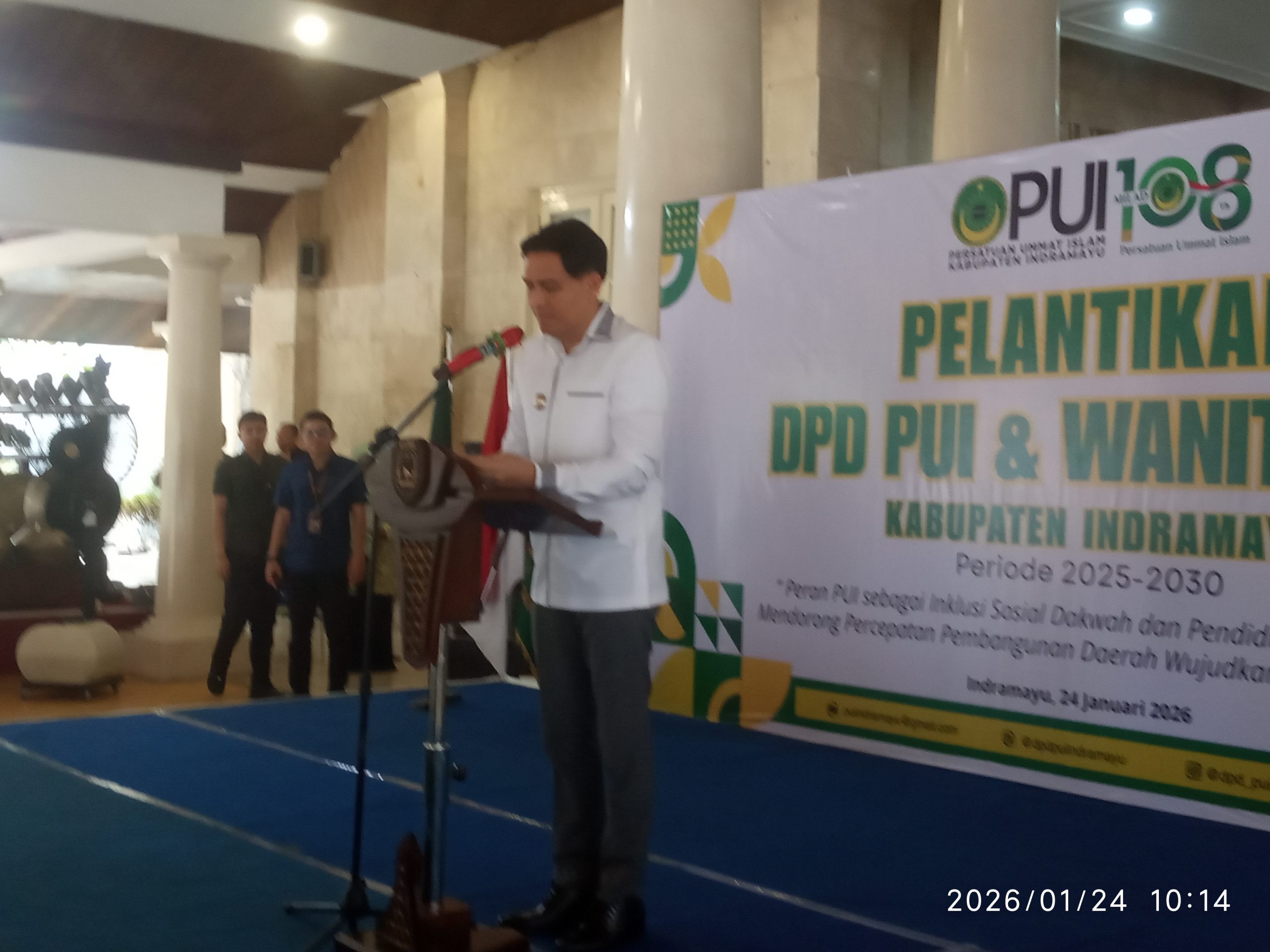Pelantikan Pengurus DPD. Persatuan Umat Islam (PUI) Dan Wanita PUI. Kabupaten Indramayu Periode 2025 – 2030 “