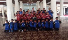 Bupati Indramayu, Lucky Hakim Melepas Kontingen kejuaraan Liga Jabar Istimewa Untuk Usia 10 Dan 12 Di Pendopo Kabupaten “